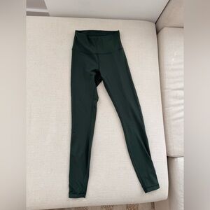 Lululemon wunder train high rise tight 28” legacy green great condition 💚